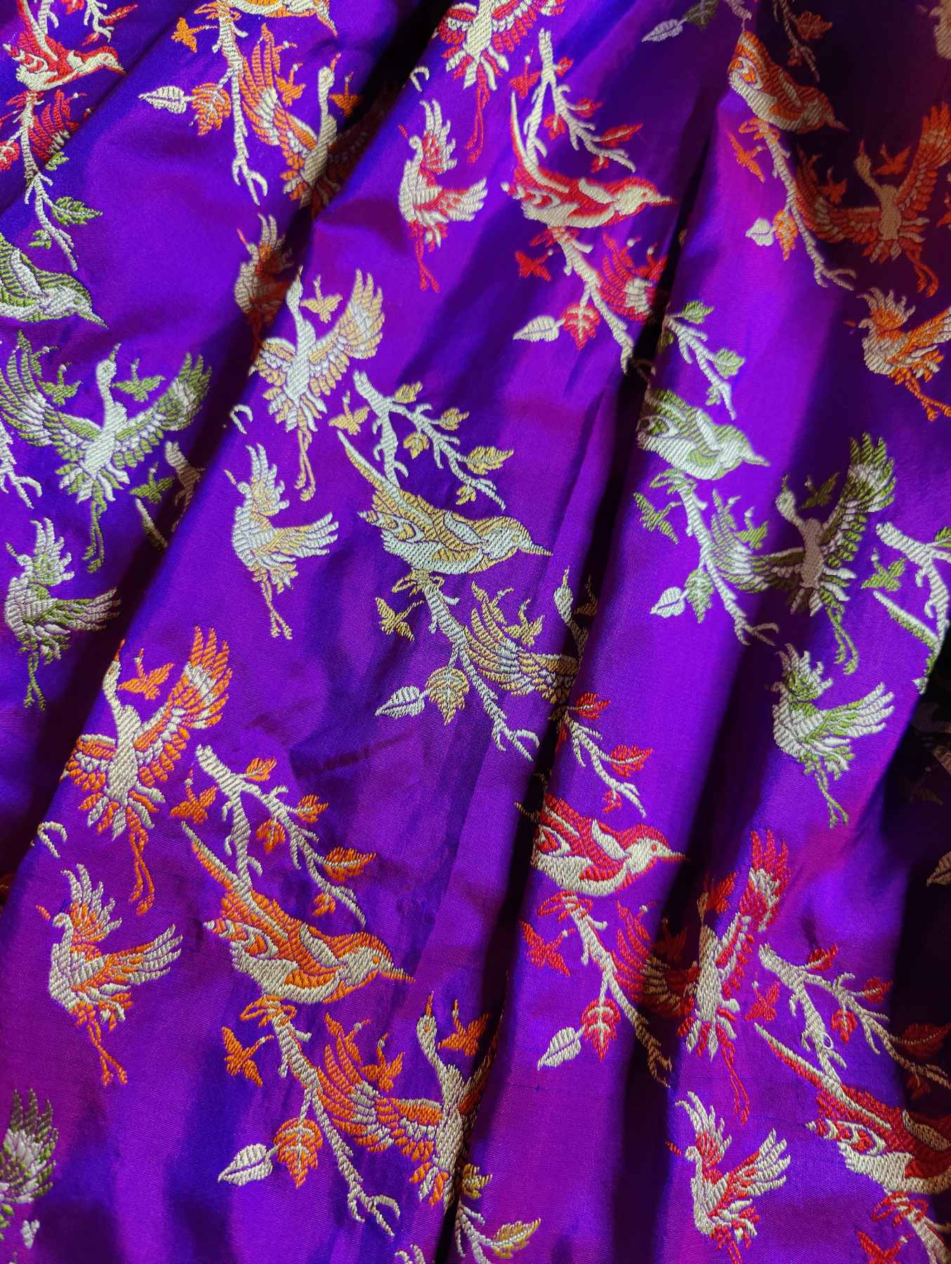 PURPLE SILK  PURE HANDLOOM BANARASI SAREE