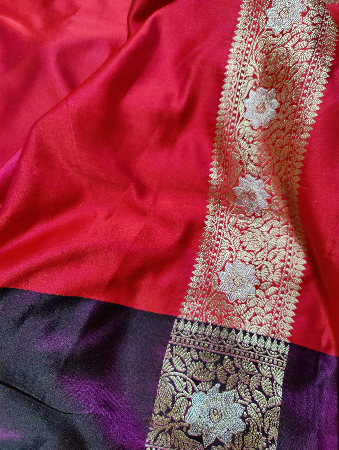 RUBY PINK MUSHROO SILK PURE HANDLOOM BANARASI SAREE