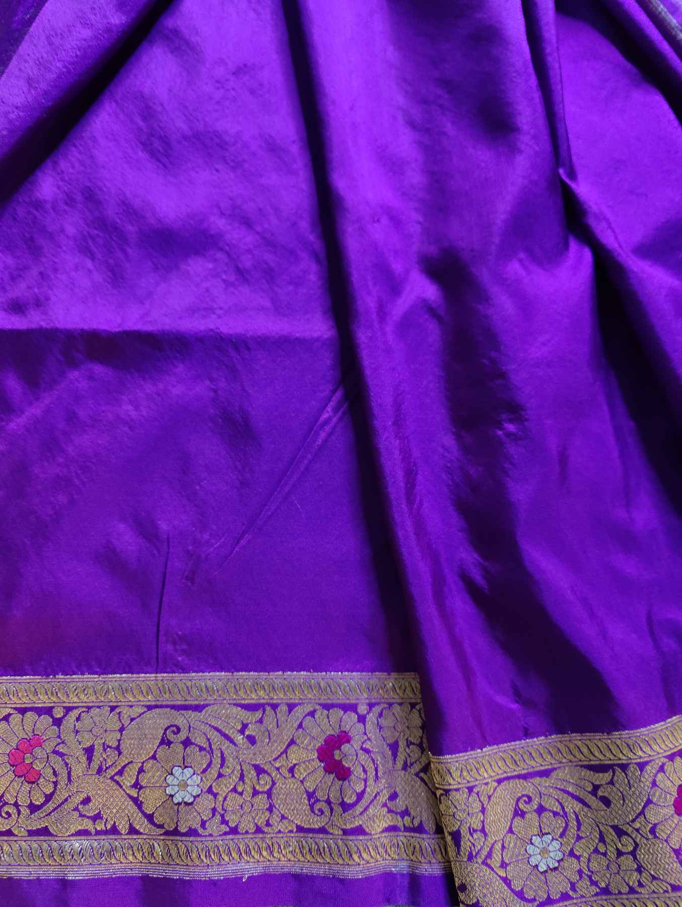 PURPLE SILK PURE HANDLOOM BANARASI SAREE