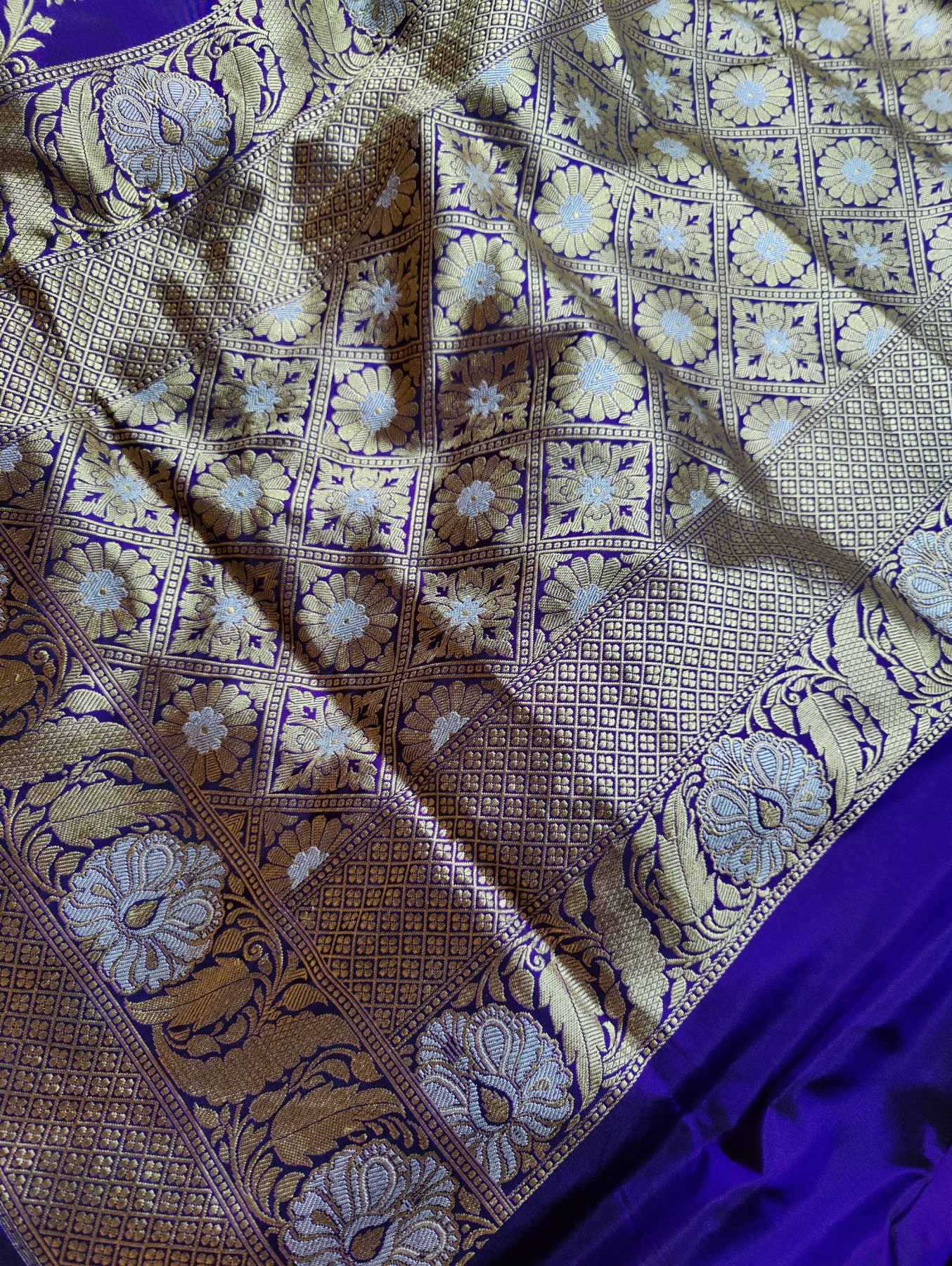 PURPLE SILK PURE HANDLOOM BANARASI SAREE