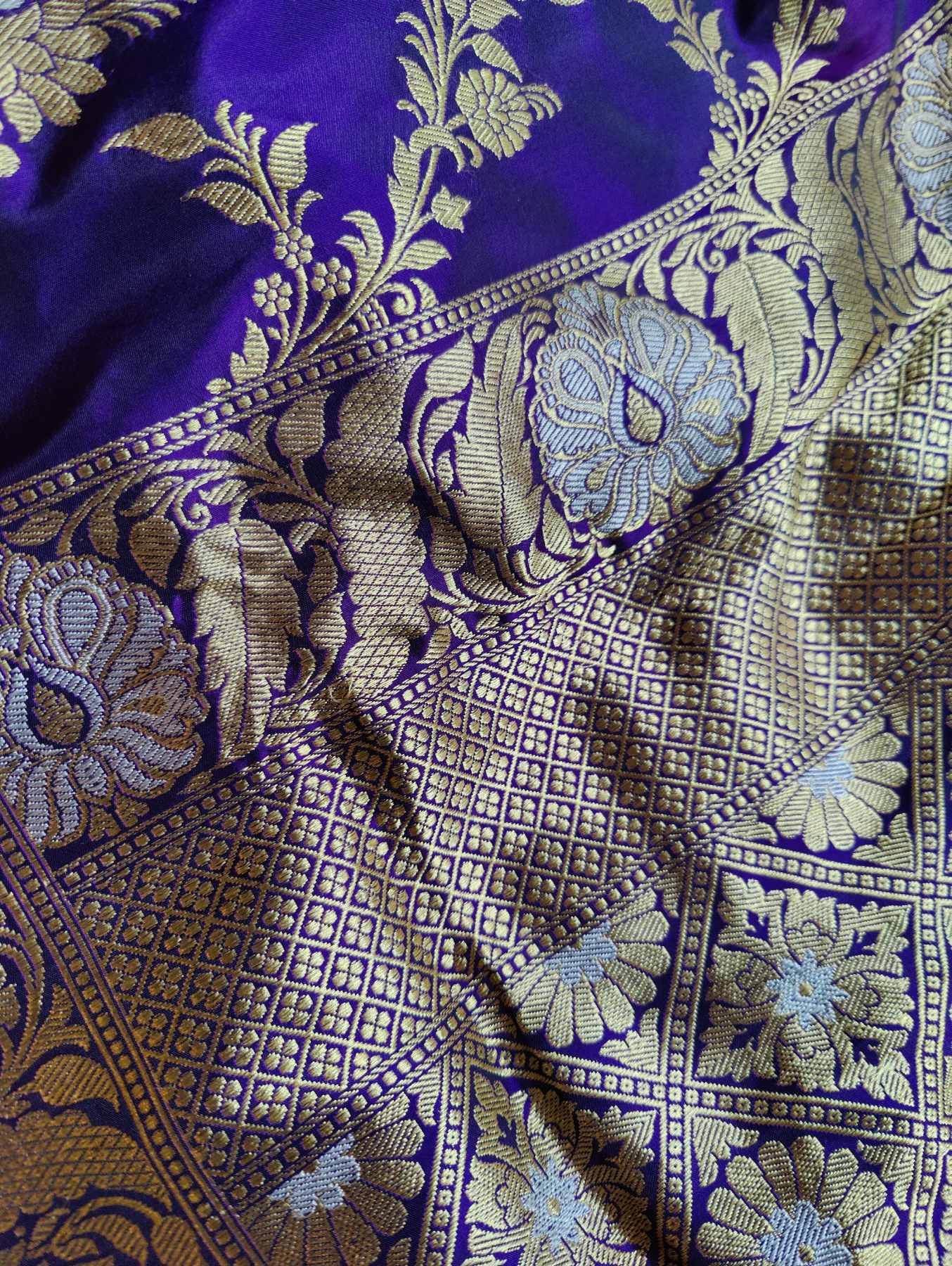 PURPLE SILK PURE HANDLOOM BANARASI SAREE