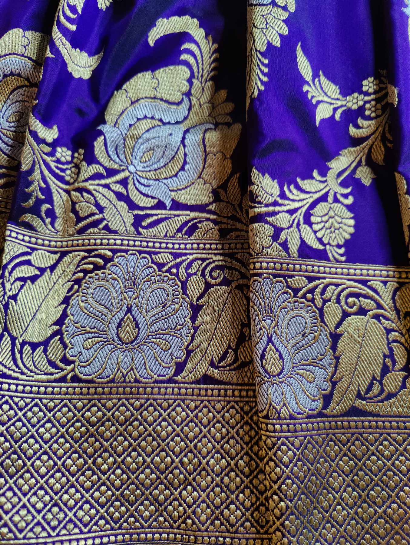 PURPLE SILK PURE HANDLOOM BANARASI SAREE