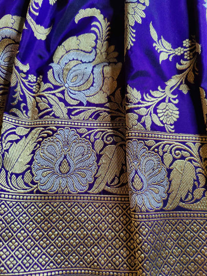 PURPLE SILK PURE HANDLOOM BANARASI SAREE