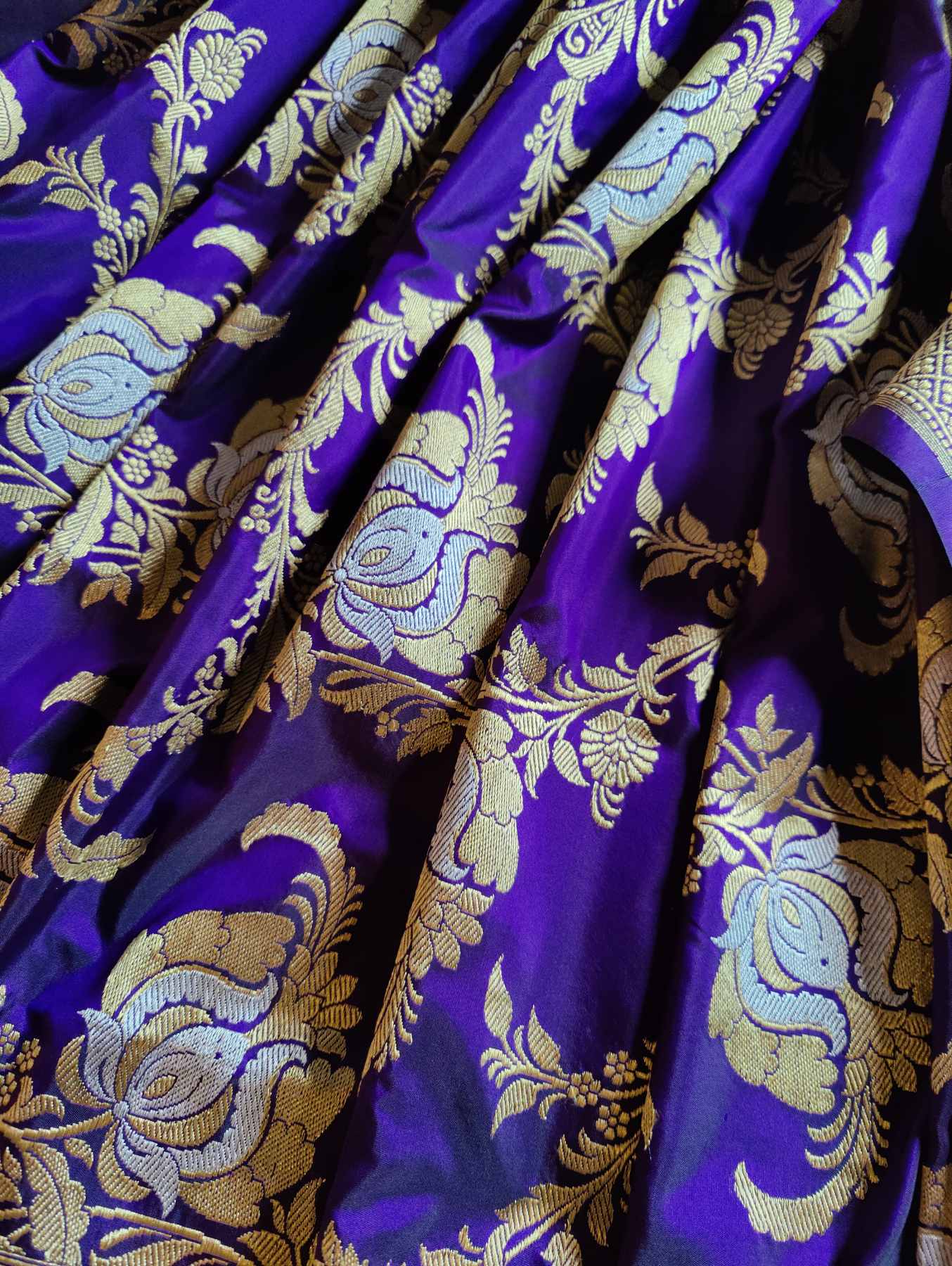 PURPLE SILK PURE HANDLOOM BANARASI SAREE