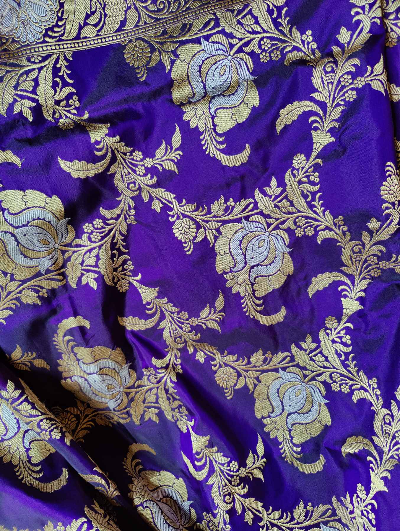 PURPLE SILK PURE HANDLOOM BANARASI SAREE