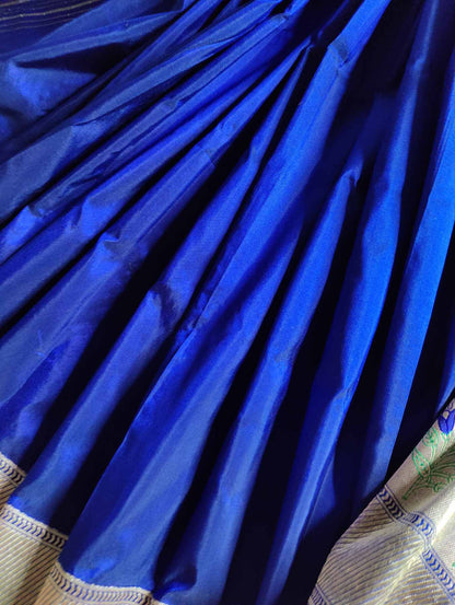 BLUE SILK PURE HANDLOOM  BANARASI SAREE