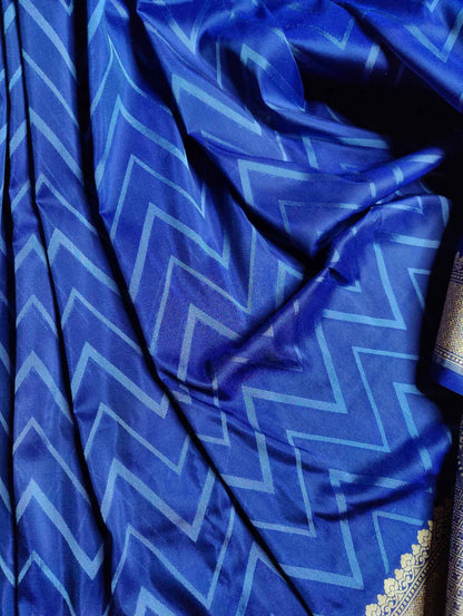 BLUE SILK PURE HANDLOOM BANARASI SAREE