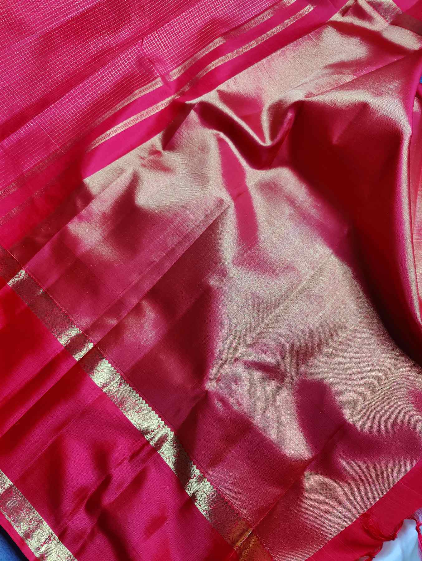 RED SILK PURE HANDLOOM KANJIVARAM  SAREE