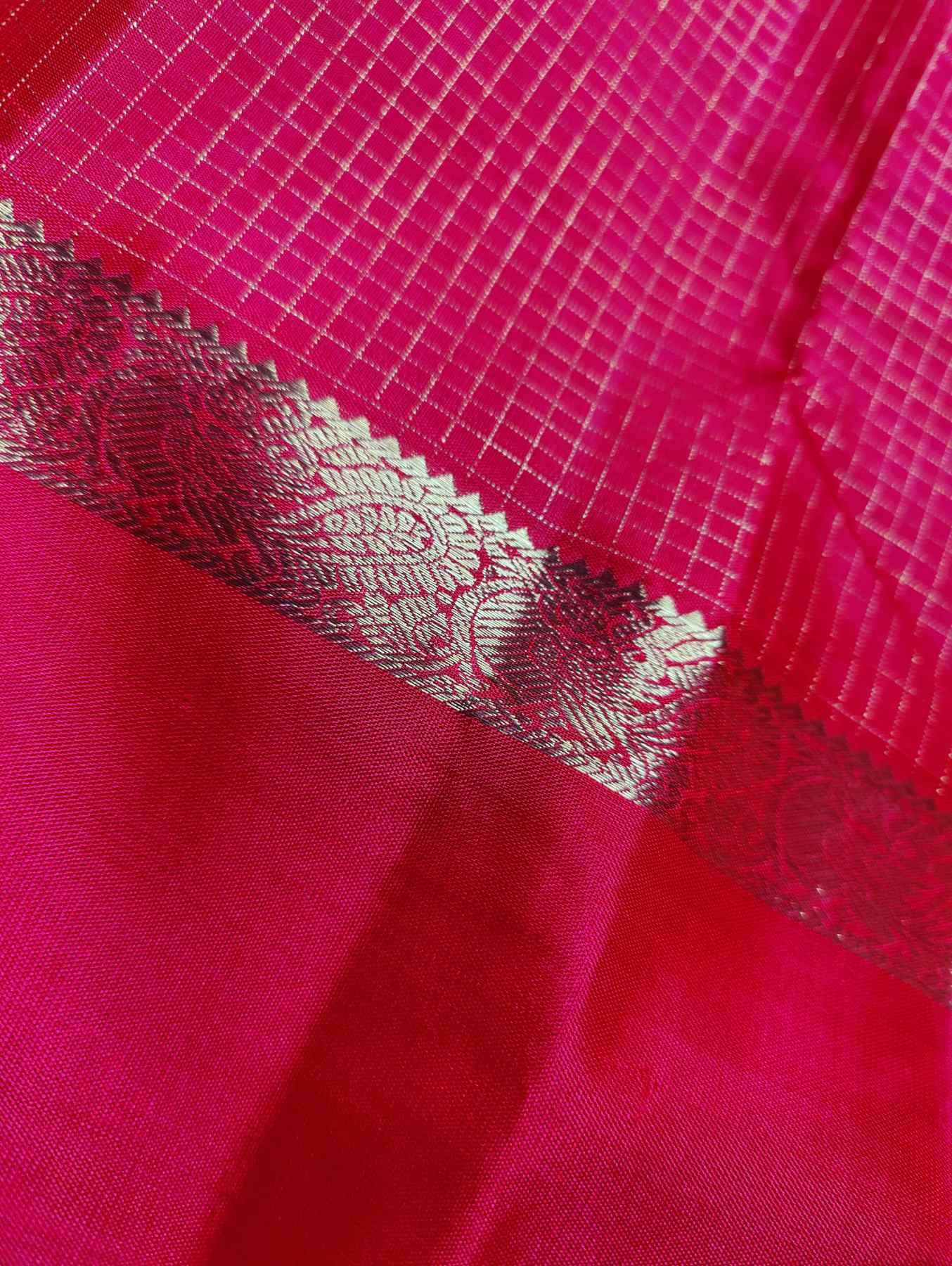 RED SILK PURE HANDLOOM KANJIVARAM  SAREE