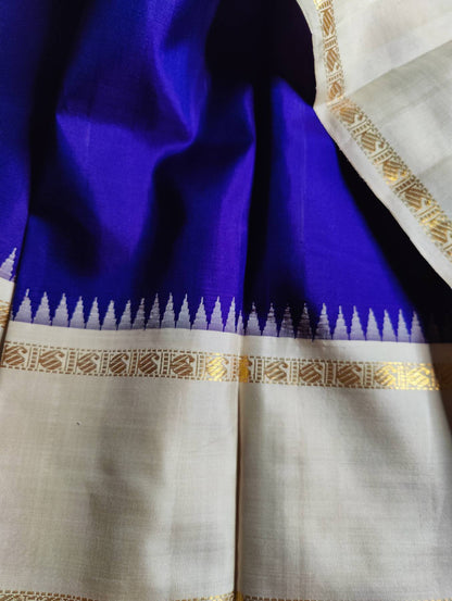 PURPLE  SILK PURE HANDLOOM KANJIVARAM SAREE