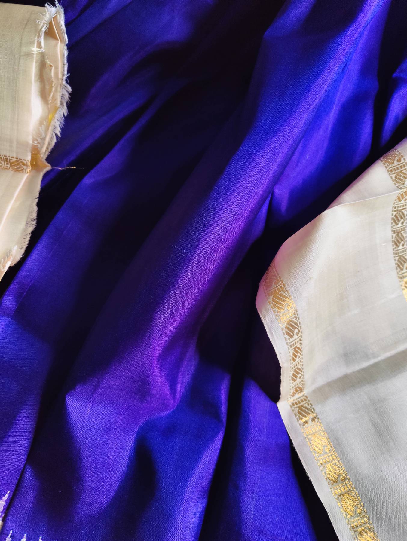 PURPLE  SILK PURE HANDLOOM KANJIVARAM SAREE