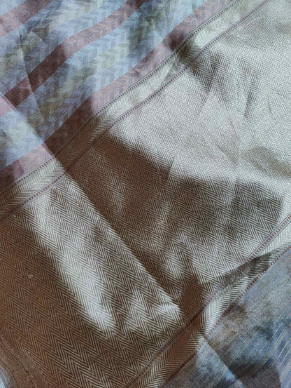 GOLD SILVER COPPER TISSUE PURE HANDLOOM BANARASI SAREE