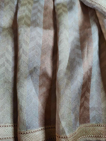 GOLD SILVER COPPER TISSUE PURE HANDLOOM BANARASI SAREE