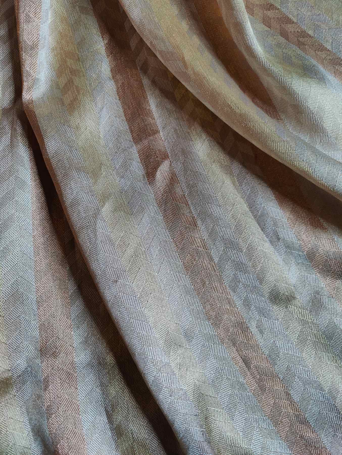 GOLD SILVER COPPER TISSUE PURE HANDLOOM BANARASI SAREE