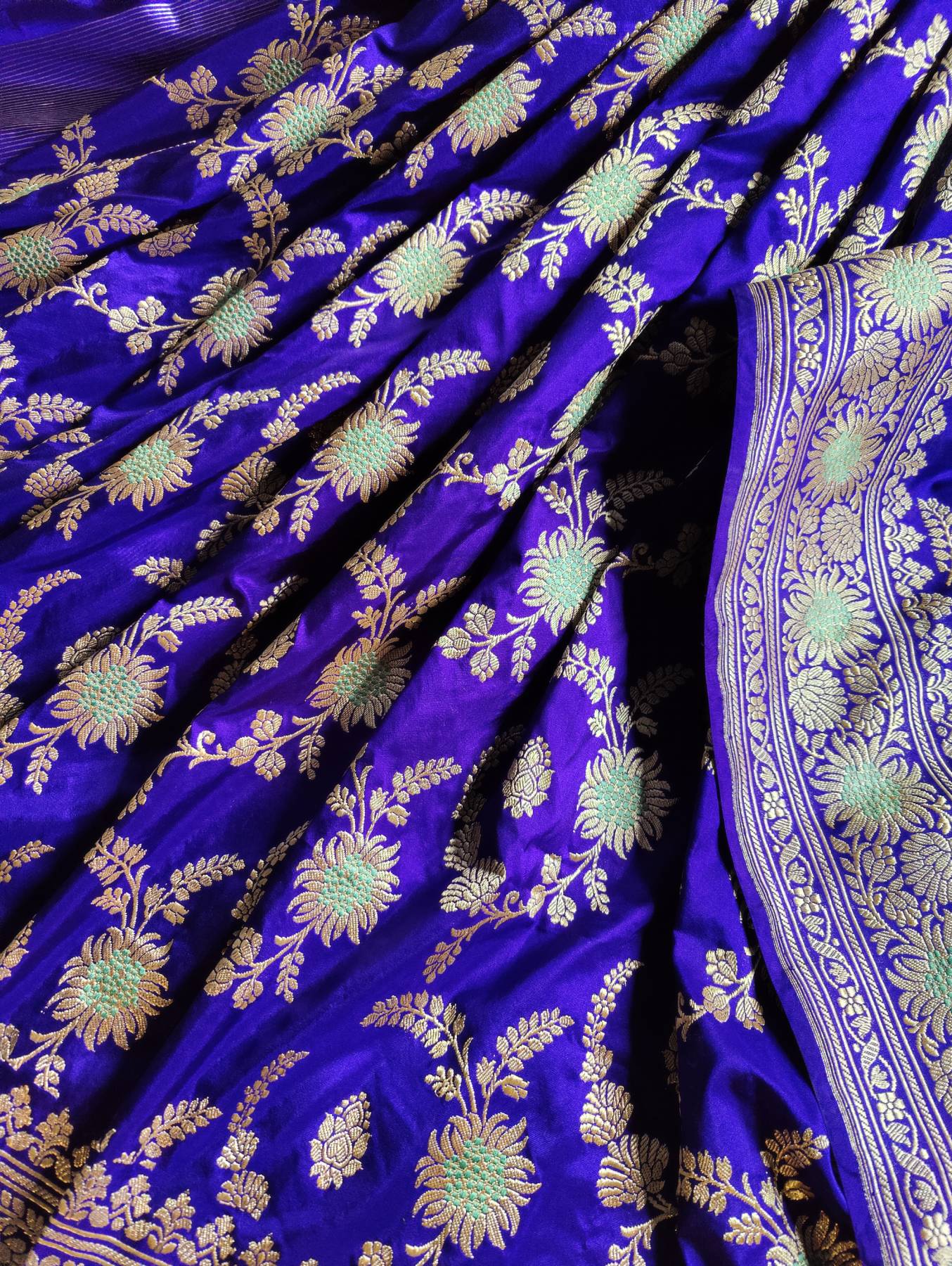 PURPLE SILK PURE HANDLOOM BANARASI SAREE