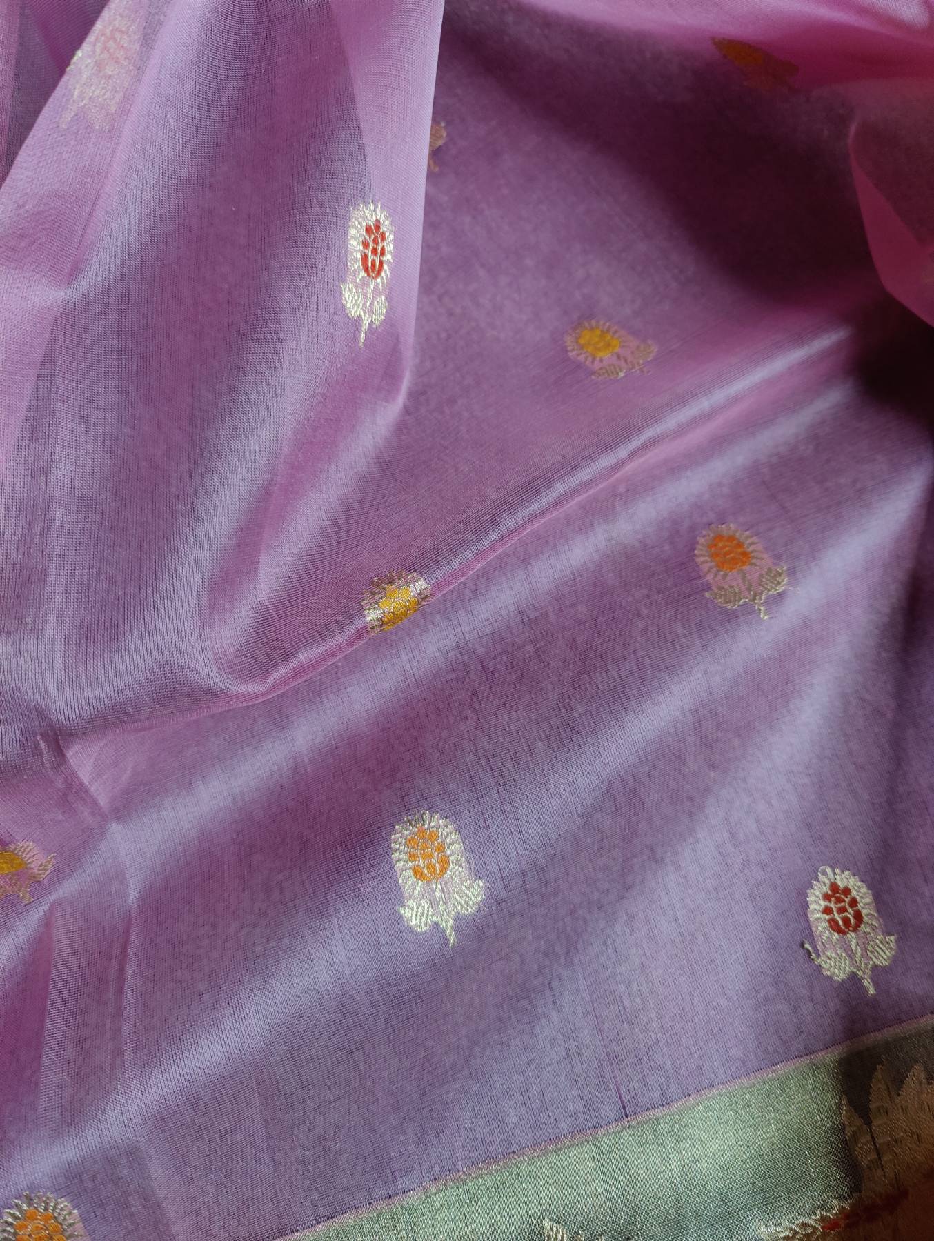 BUBBLE GUM PINK KORA PURE HANDLOOM BANARASI SAREE