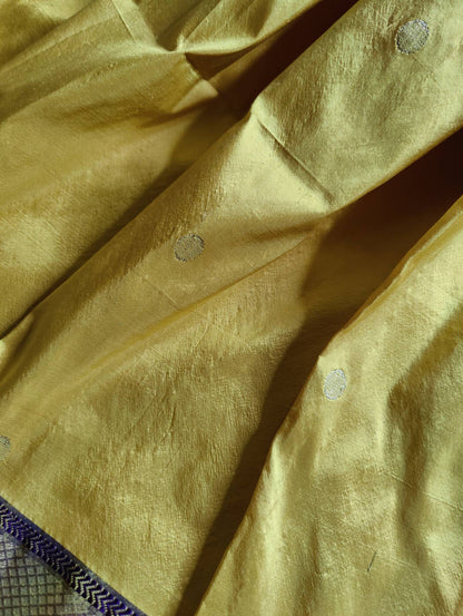 YELLOW SILK PURE HANDLOOM PAITHANI SAREE