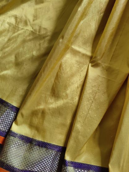 YELLOW SILK PURE HANDLOOM PAITHANI SAREE