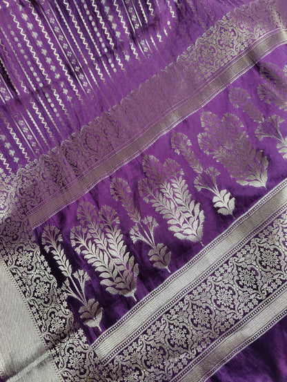WINE SILK BANARASI SAREE