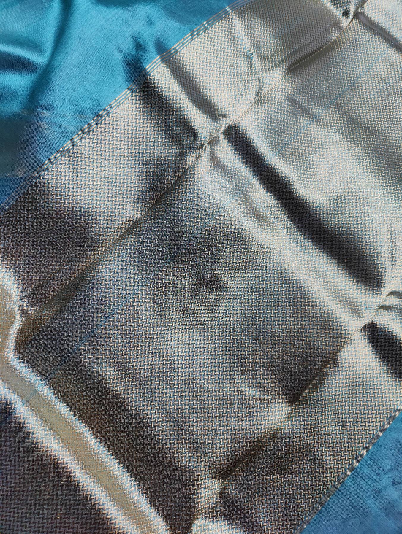 SKY BLUE SILK PURE HANDLOOM CHANDERI SAREE