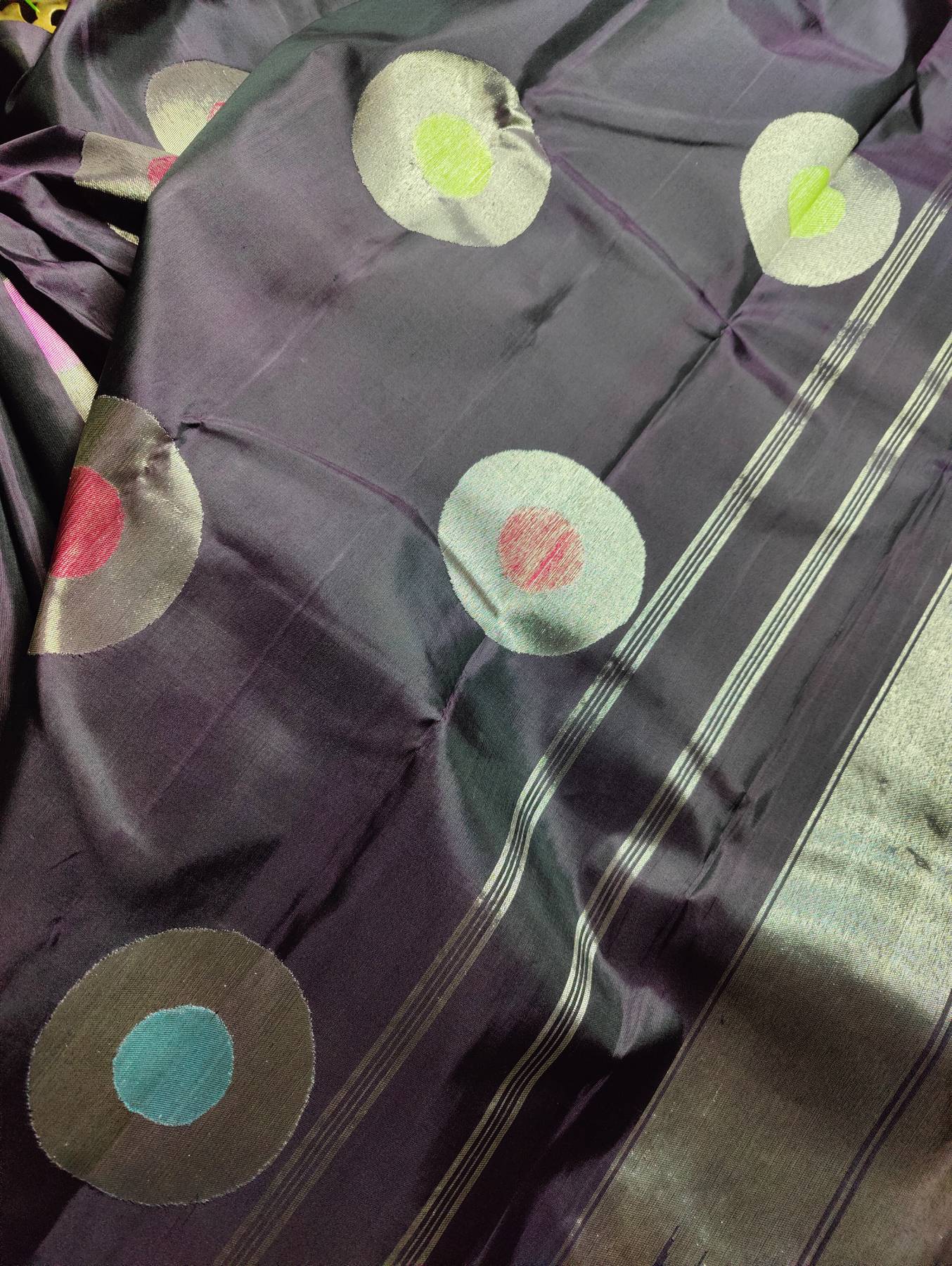 BLACKBERRY SILK PURE HANDLOOM KANJIVARAM SAREE
