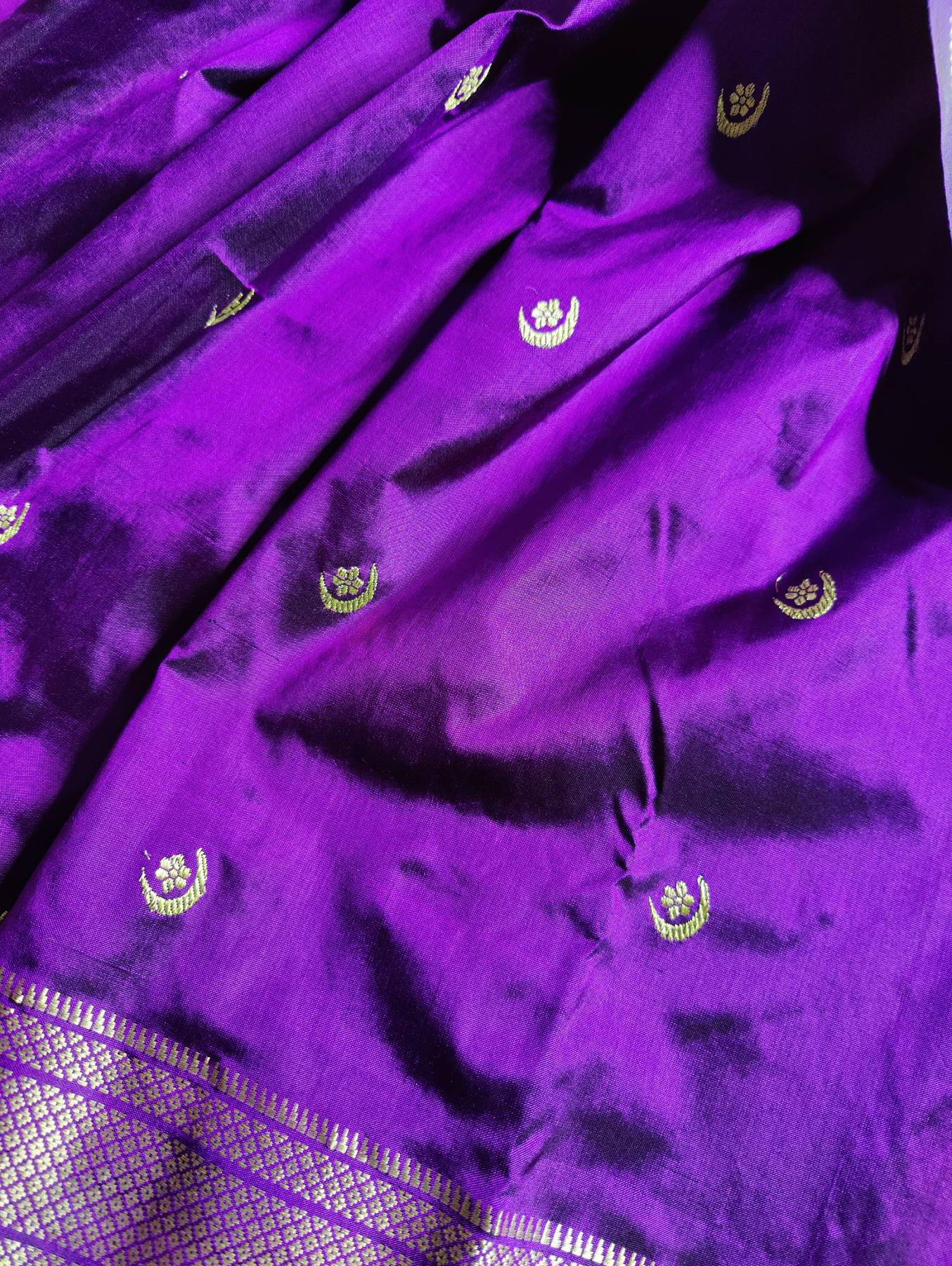 PURPLE SILK PURE HANDLOOM PAITHANI SAREE