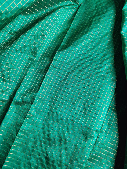 PINE GREEN SILK PURE HANDLOOM IRKAL SAREE