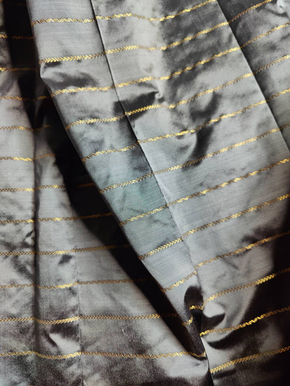 GREY SILK PURE HANDLOOM IRKAL SAREE