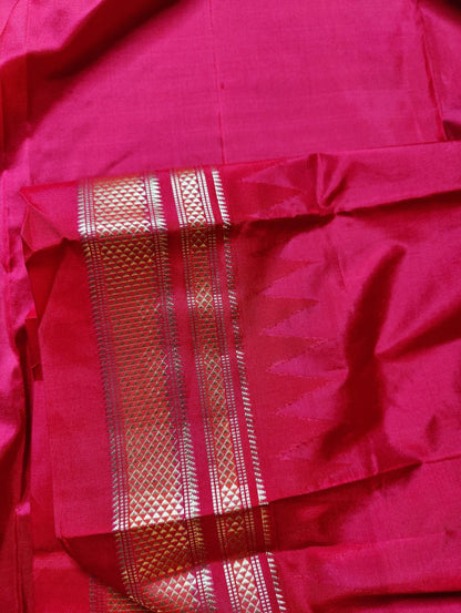 GREY SILK PURE HANDLOOM IRKAL SAREE