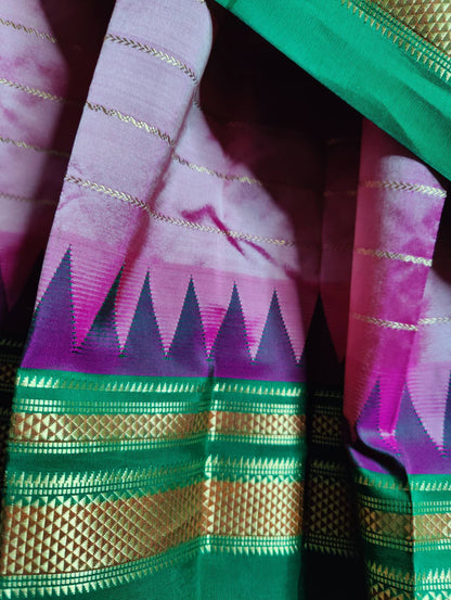 CANDY PINK SILK PURE HANDLOOM IRKAL SAREE