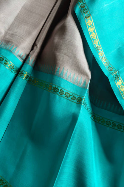 LIGHT MAUVE SILK PURE HANDLOOM KANJIVARAM SAREE