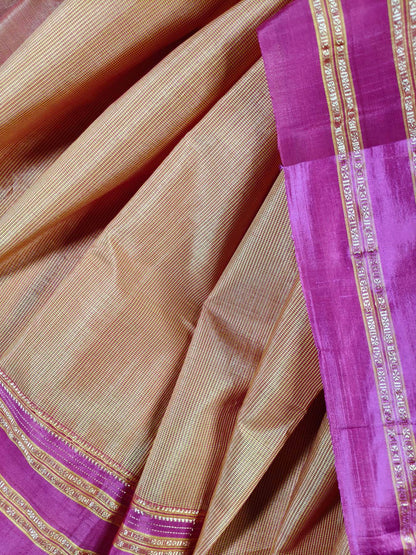 DARK MUSTARD SICO PURE HANDLOOM IRKAL SAREE