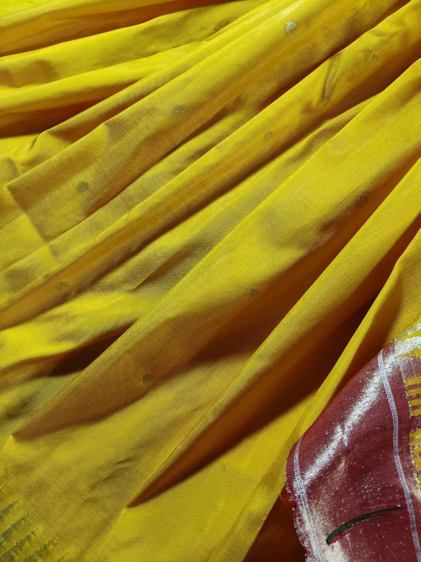 YELLOW SILK PURE HANDLOOM PAITHANI SAREE
