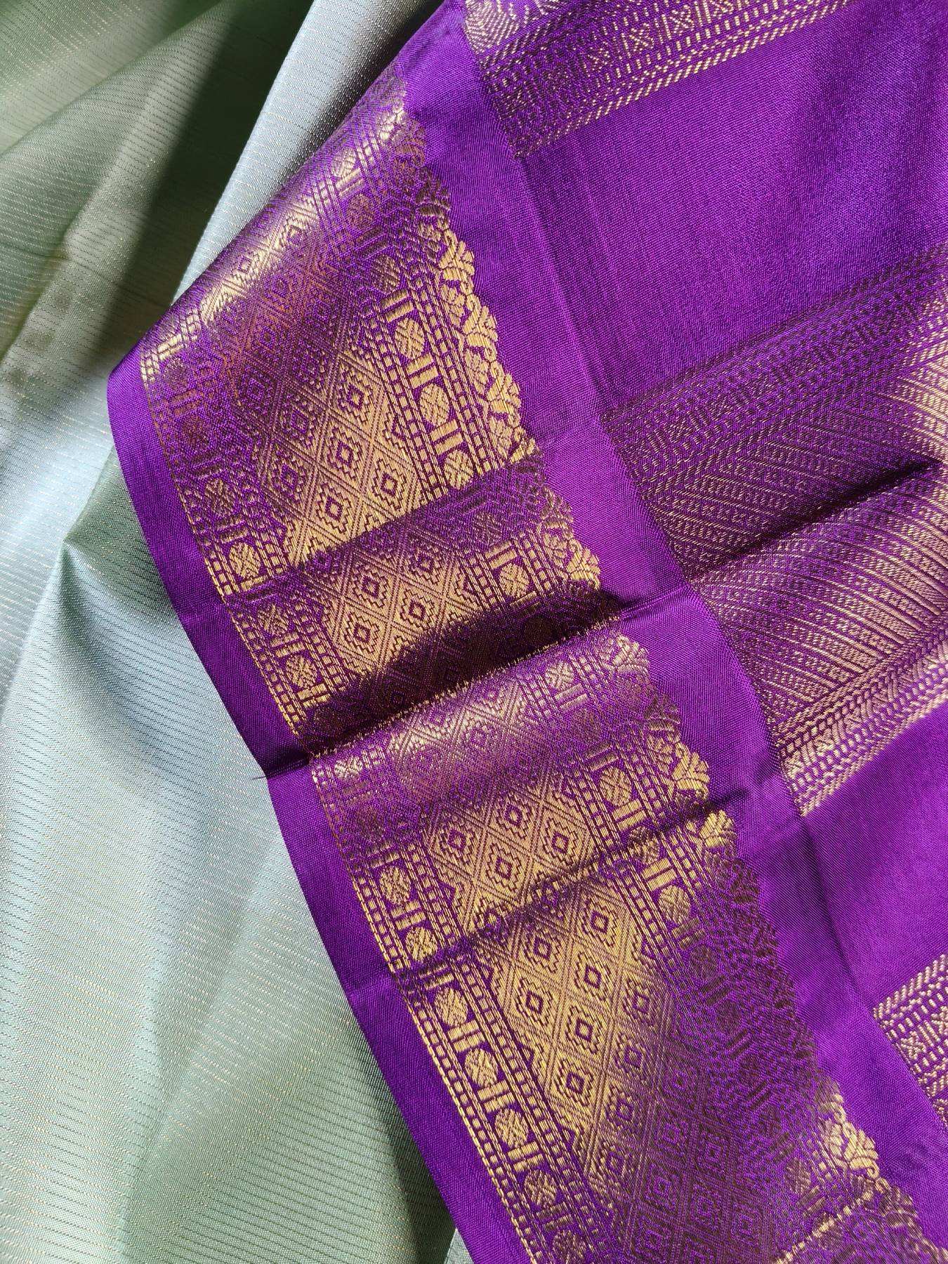 PISTA GREEN SILK PURE HANDLOOM KANJIVARAM SAREE