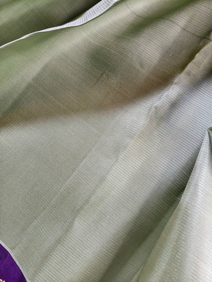 PISTA GREEN SILK PURE HANDLOOM KANJIVARAM SAREE