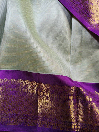 PISTA GREEN SILK PURE HANDLOOM KANJIVARAM SAREE