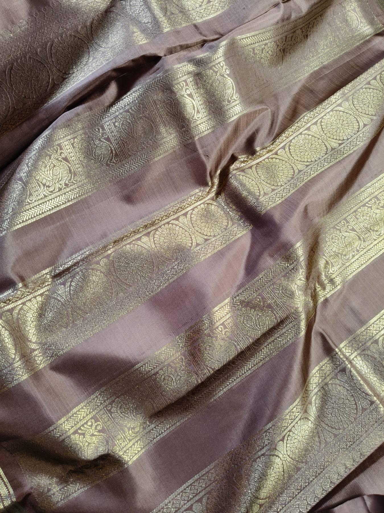 CAPPUCINO BROWN SILK PURE HANDLOOM KANJIVARAM SAREE