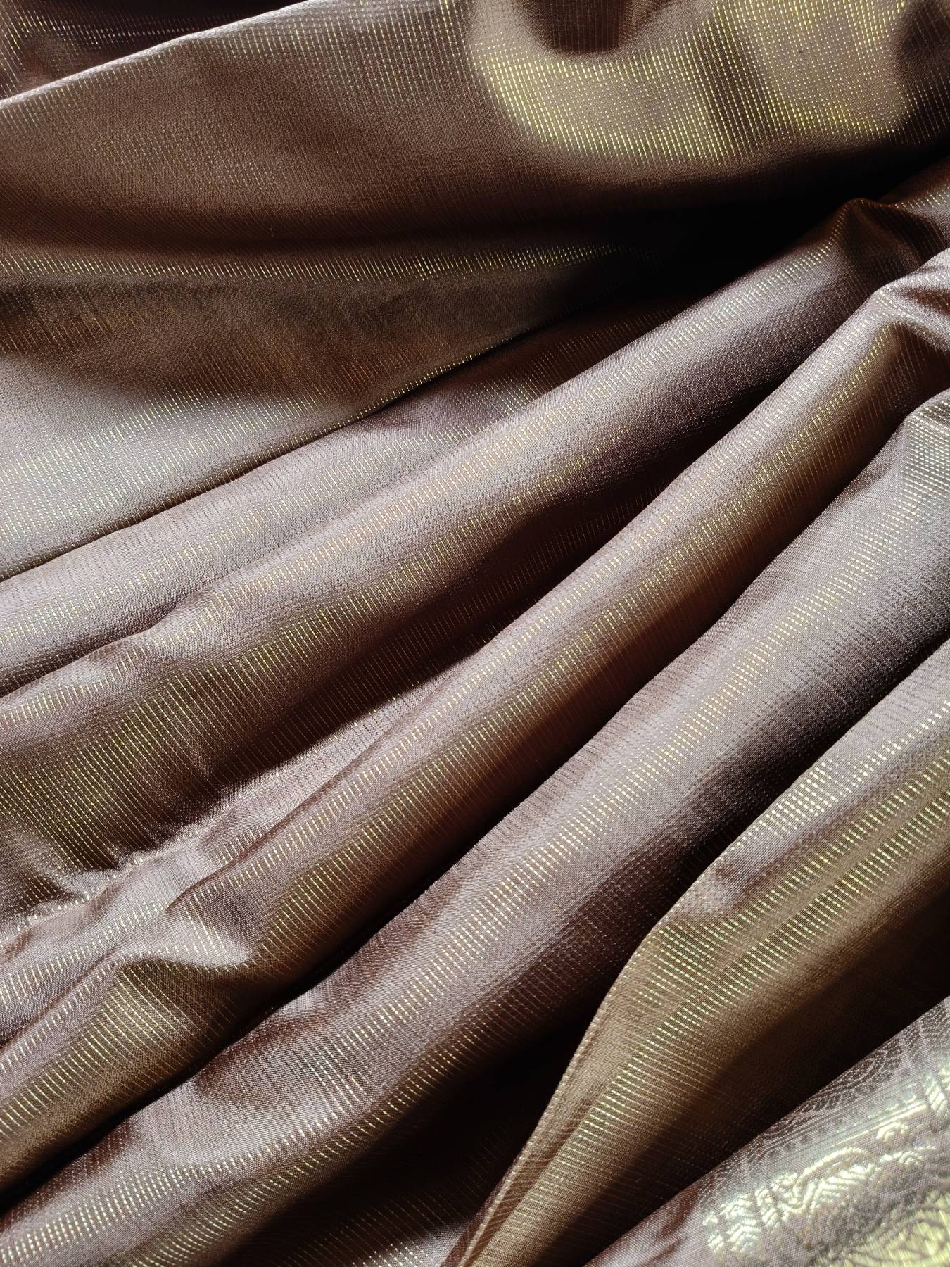 CAPPUCINO BROWN SILK PURE HANDLOOM KANJIVARAM SAREE