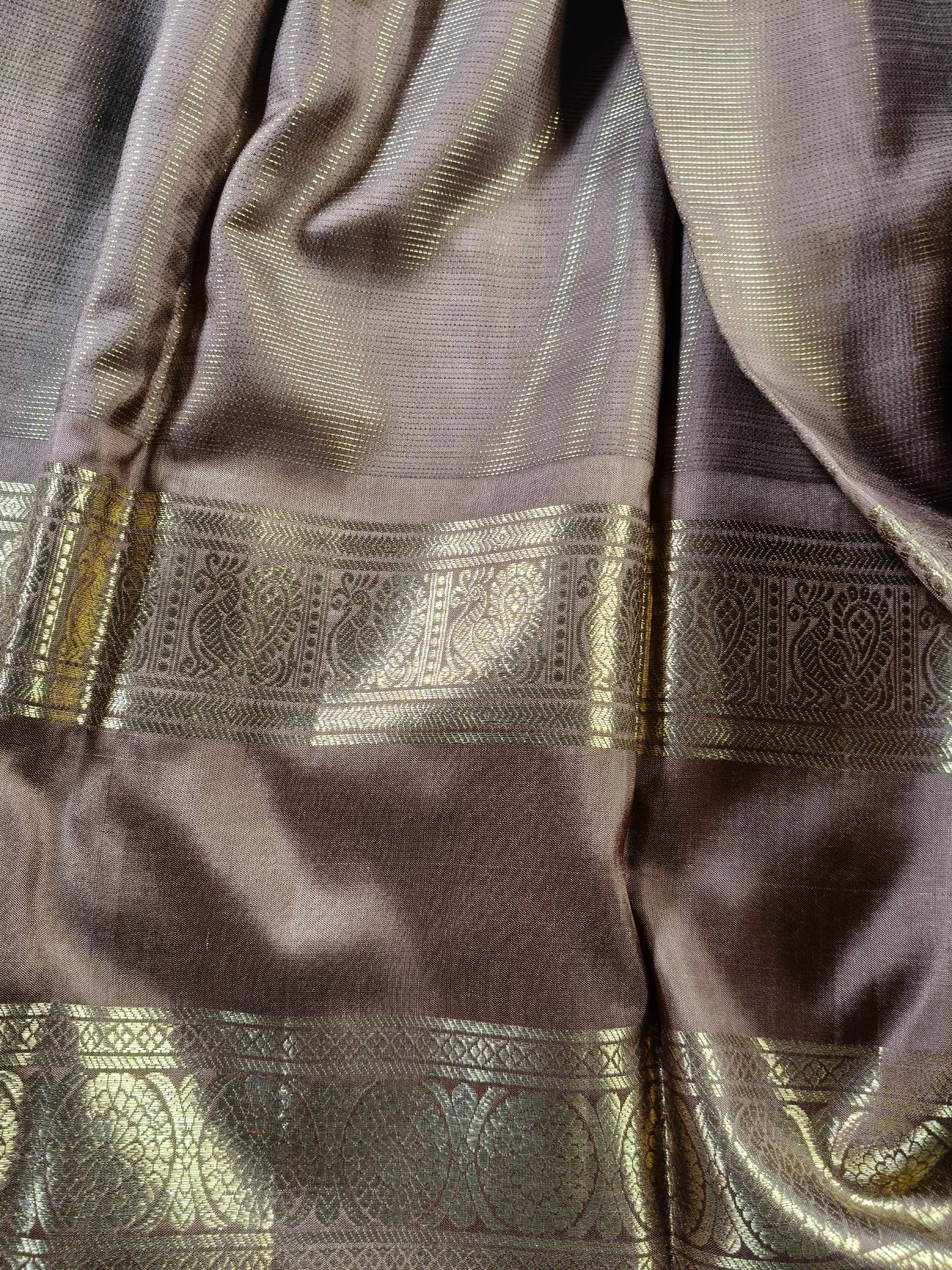 CAPPUCINO BROWN SILK PURE HANDLOOM KANJIVARAM SAREE