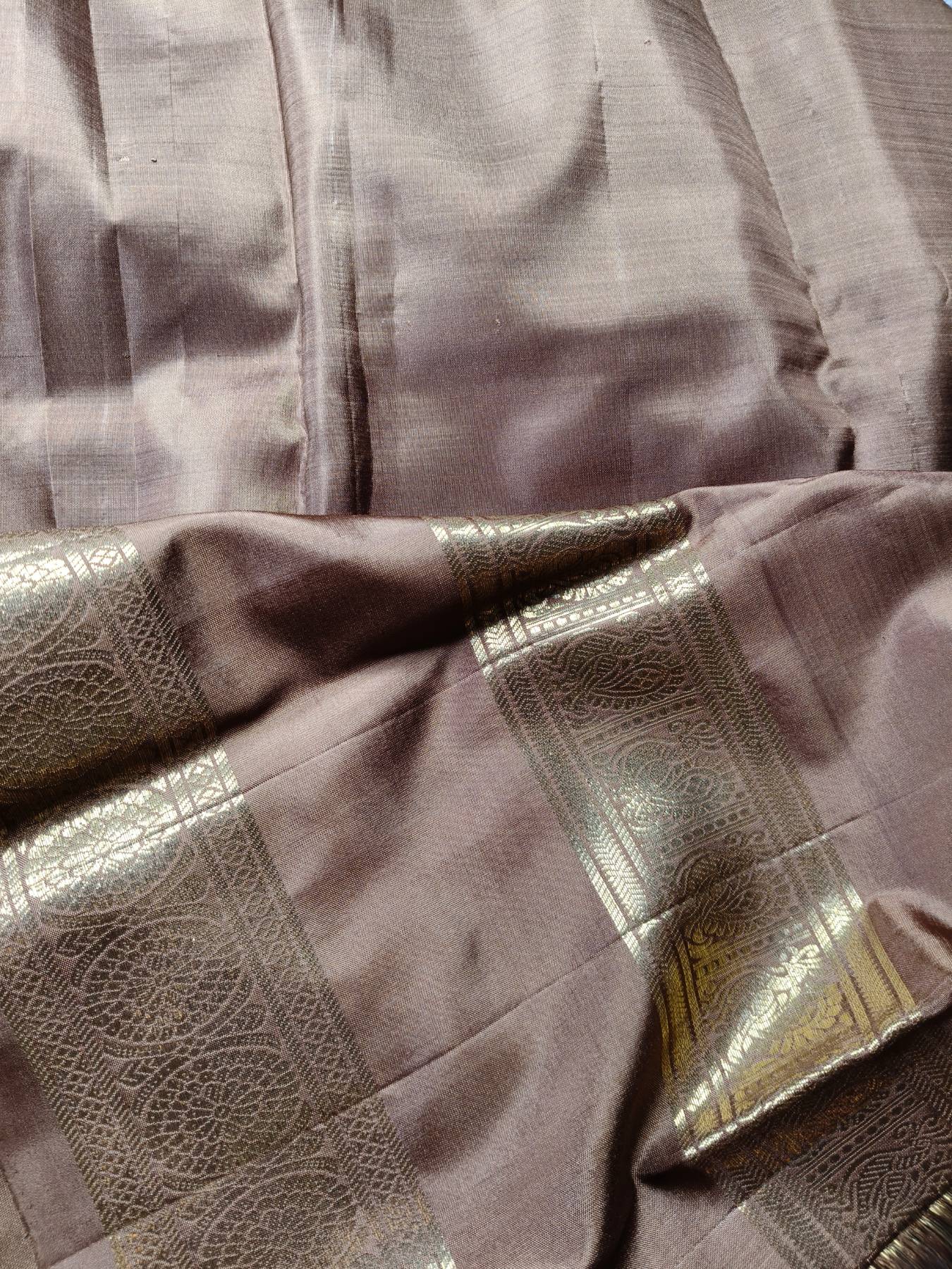 CAPPUCINO BROWN SILK PURE HANDLOOM KANJIVARAM SAREE