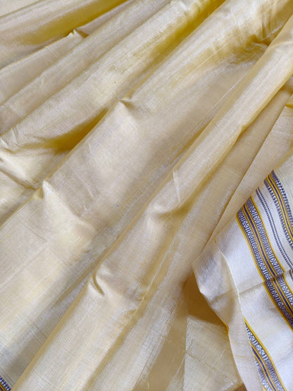 PASTEL YELLOW SICO PURE HANDLOOM IRKAL SAREE