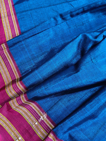 ROYAL BLUE SICO PURE HANDLOOM IRKAL SAREE