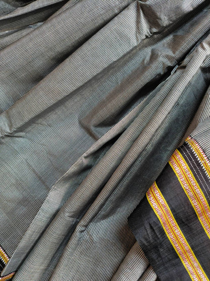 GREY SICO PURE HANDLOOM IRKAL SAREE