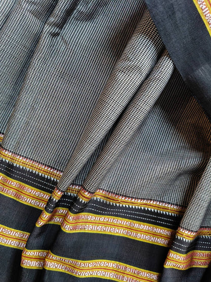 GREY SICO PURE HANDLOOM IRKAL SAREE