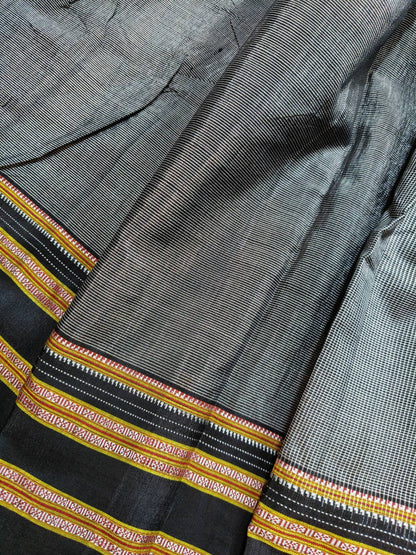 GREY SICO PURE HANDLOOM IRKAL SAREE