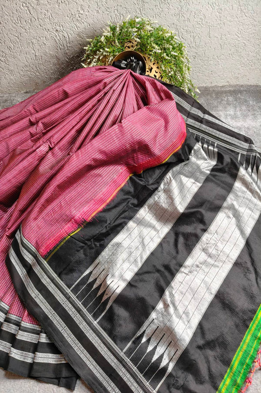 MAROON SICO PURE HANDLOOM IRKAL SAREE
