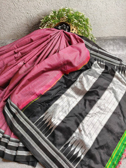 MAROON SICO PURE HANDLOOM IRKAL SAREE