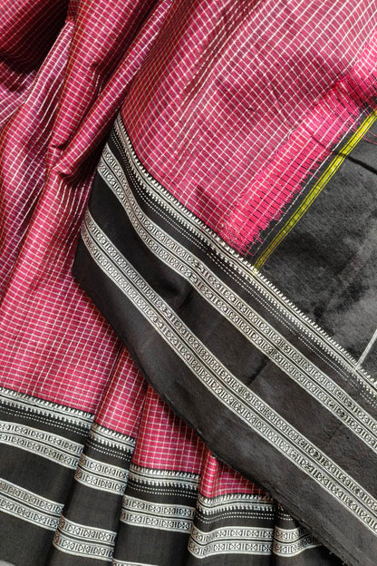MAROON SICO PURE HANDLOOM IRKAL SAREE