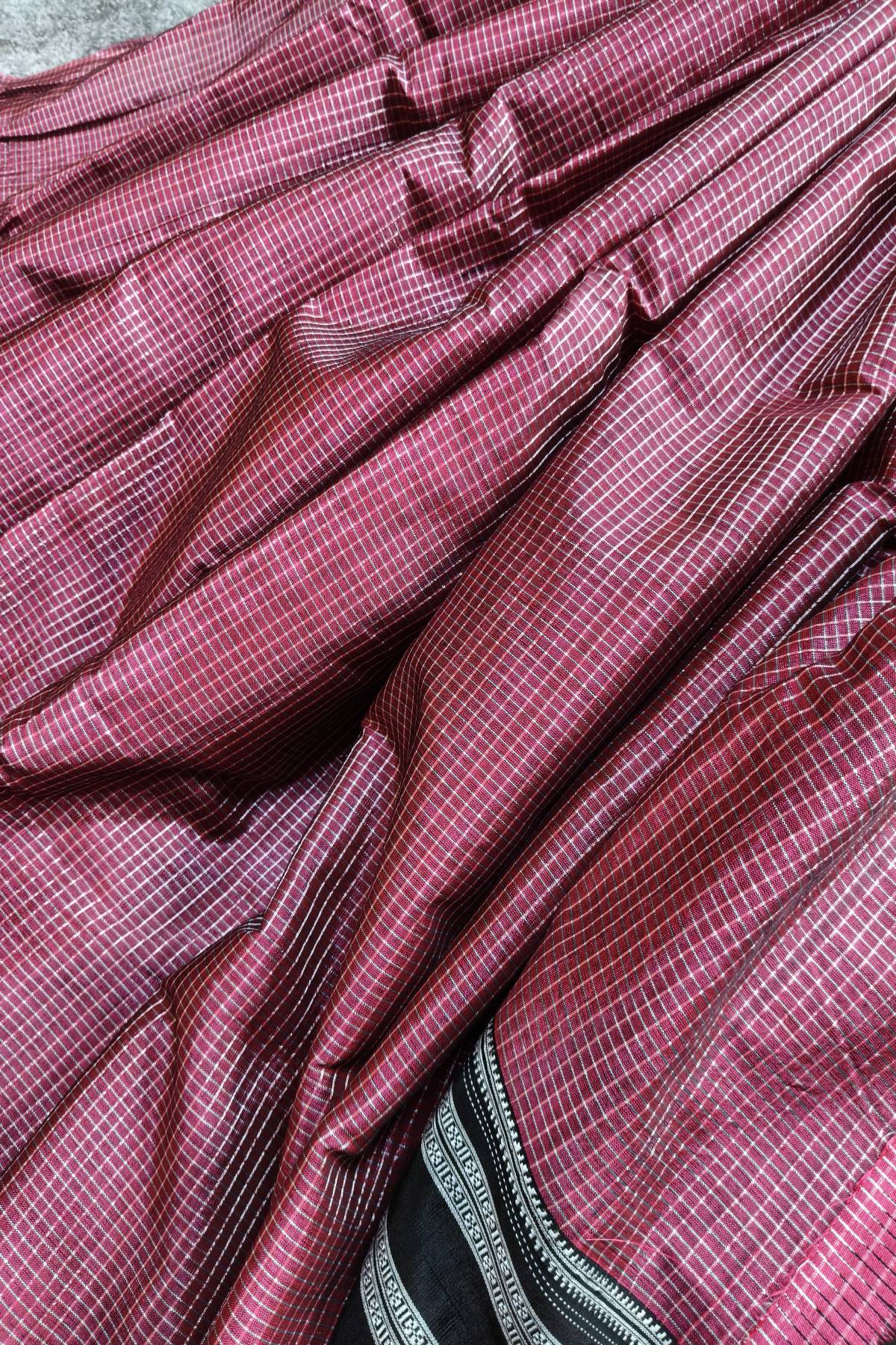 MAROON SICO PURE HANDLOOM IRKAL SAREE