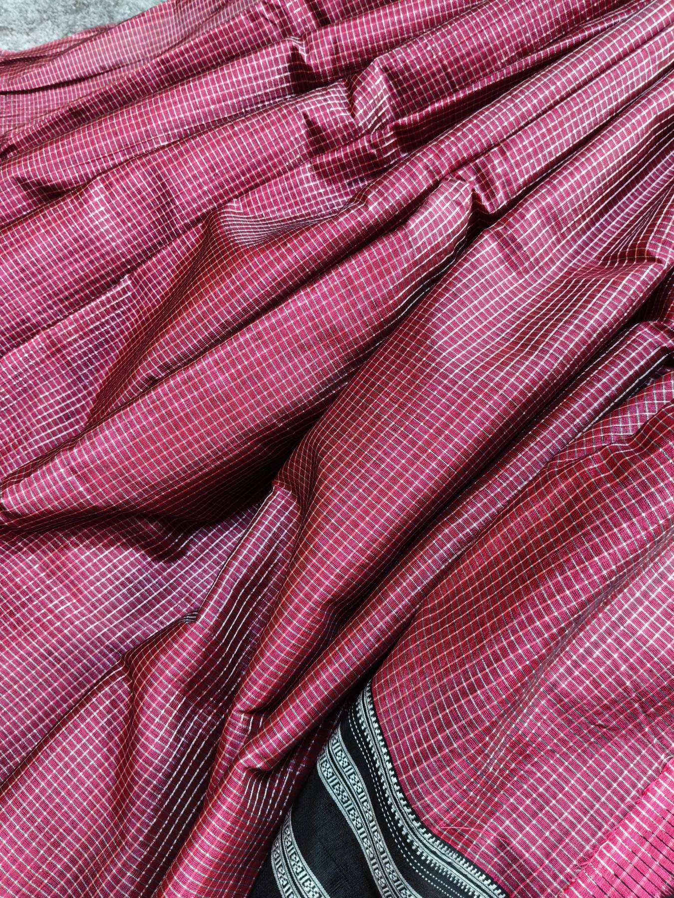 MAROON SICO PURE HANDLOOM IRKAL SAREE